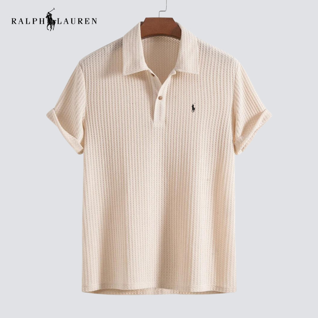 ᏒᎪᏞᏢᎻ ᏞᎪՍᏒЕΝ - Waffelgestricktes Polo