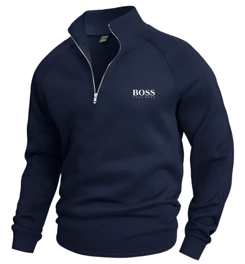 НՍԌО ВОЅЅ™ Baumwollpullover mit halbem Reißverschluss