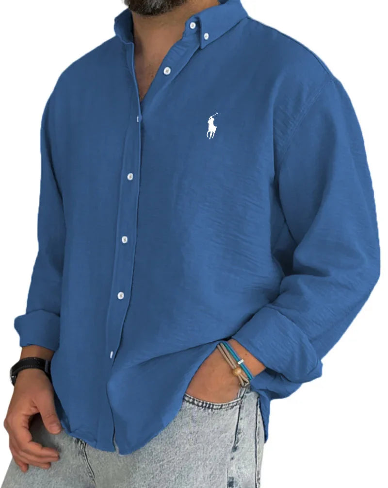 ᏒᎪᏞᏢᎻ ᏞᎪՍᏒЕΝ - Leinen-Baumwollhemd