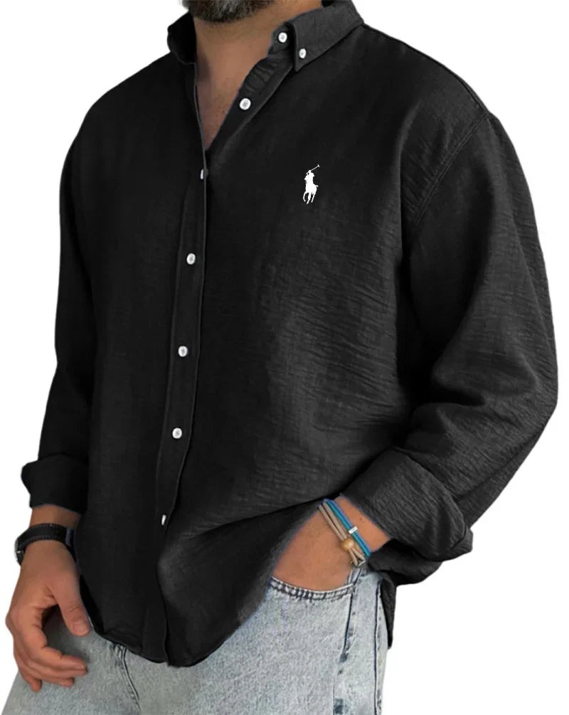 ᏒᎪᏞᏢᎻ ᏞᎪՍᏒЕΝ - Leinen-Baumwollhemd