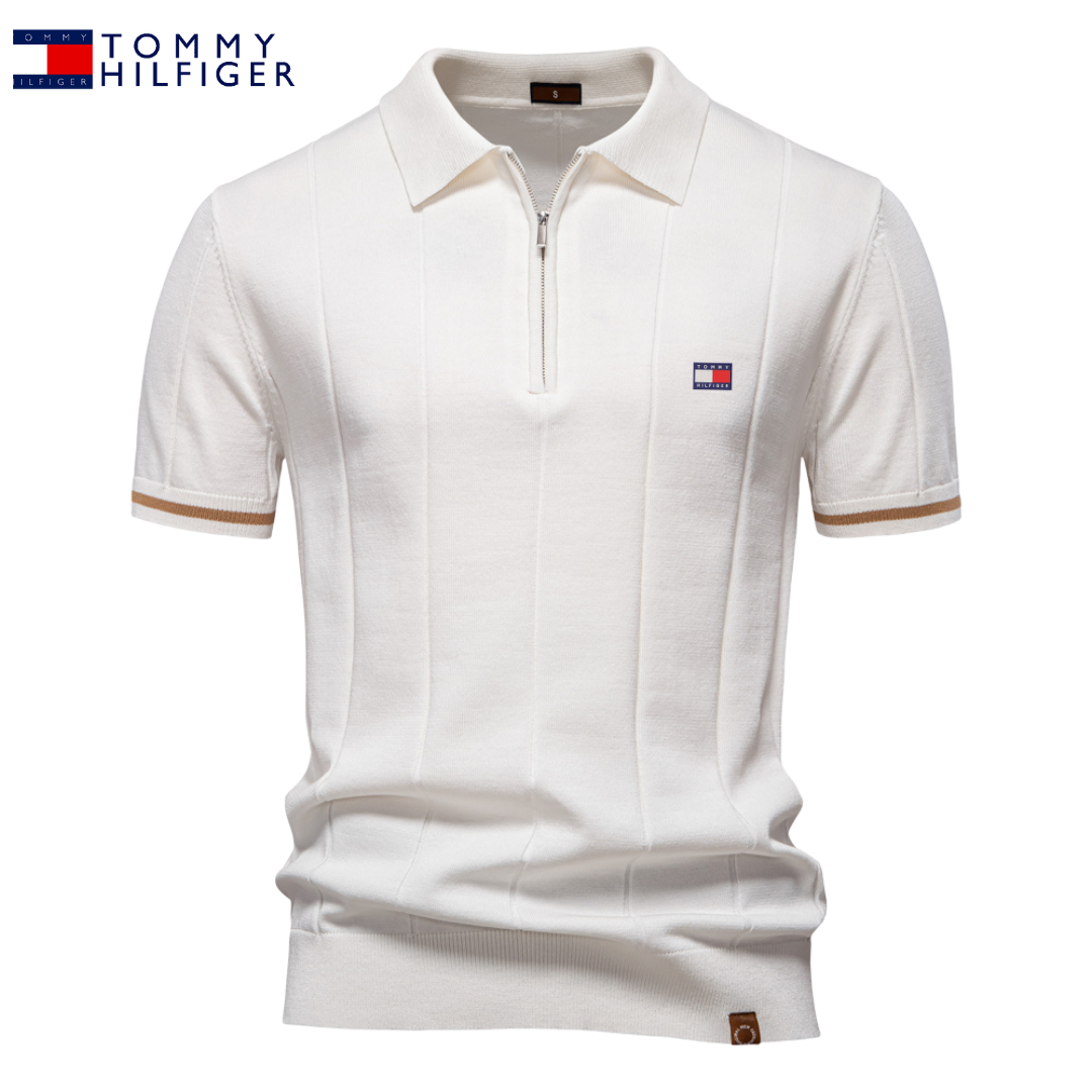 TՕⅯⅯҮ ᎻⅠᏞϜⅠᏀᎬᏒ - Klassisches Strick-Poloshirt