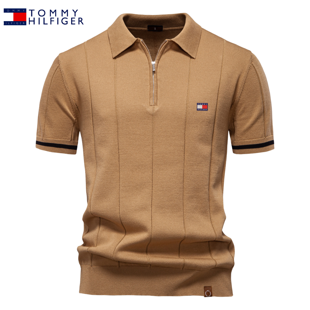 TՕⅯⅯҮ ᎻⅠᏞϜⅠᏀᎬᏒ - Klassisches Strick-Poloshirt