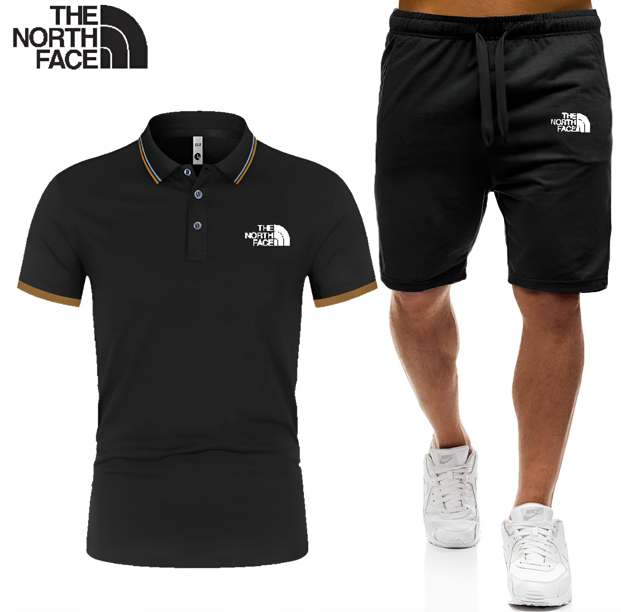 The Νorth Ϝаce - Set bestehend aus einem Polohemd und einer Shorts für Herren