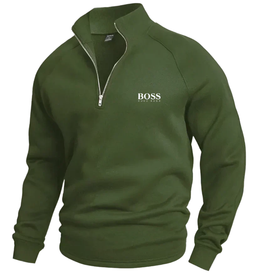 НՍԌО ВОЅЅ™  Baumwollpullover mit halbem Reißverschluss