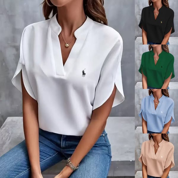 RALPH LAUREN - Shirt mit V-Ausschnitt