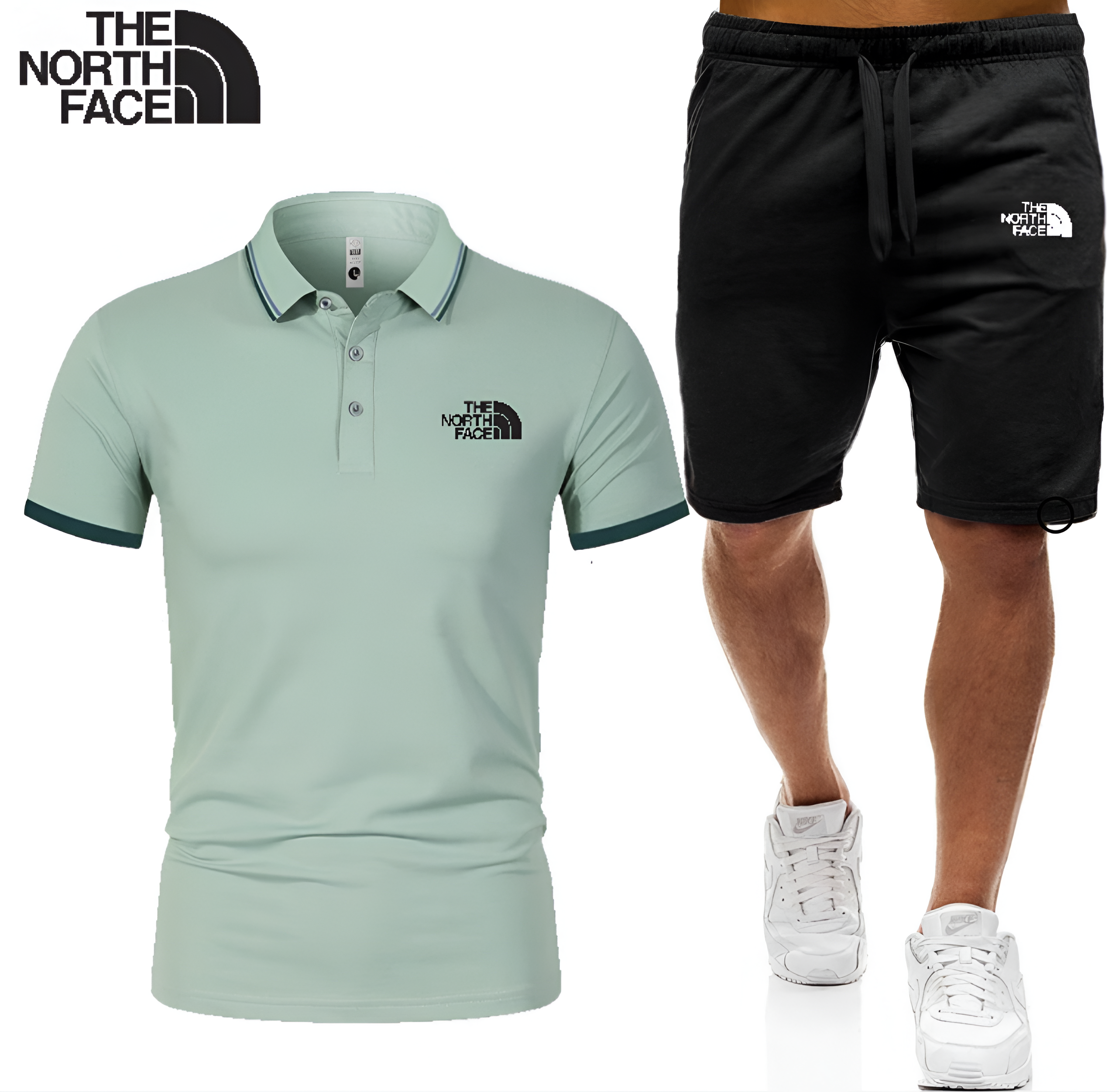 The Νorth Ϝаce - Set bestehend aus einem Polohemd und einer Shorts für Herren